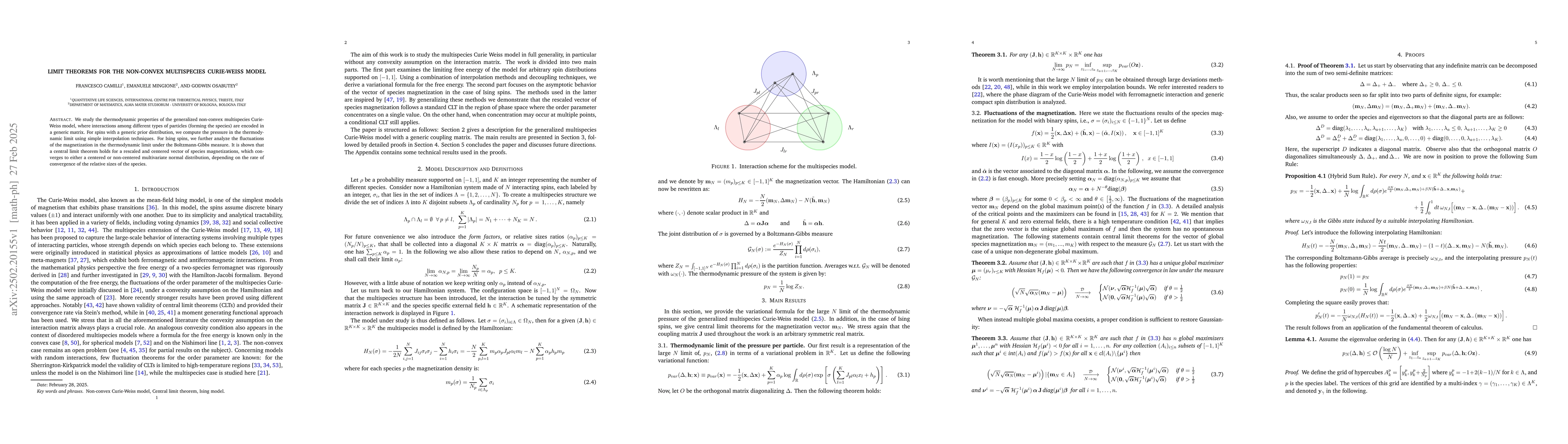 Thumbnail for Limit theorems for the non-convex multispecies Curie-Weiss model