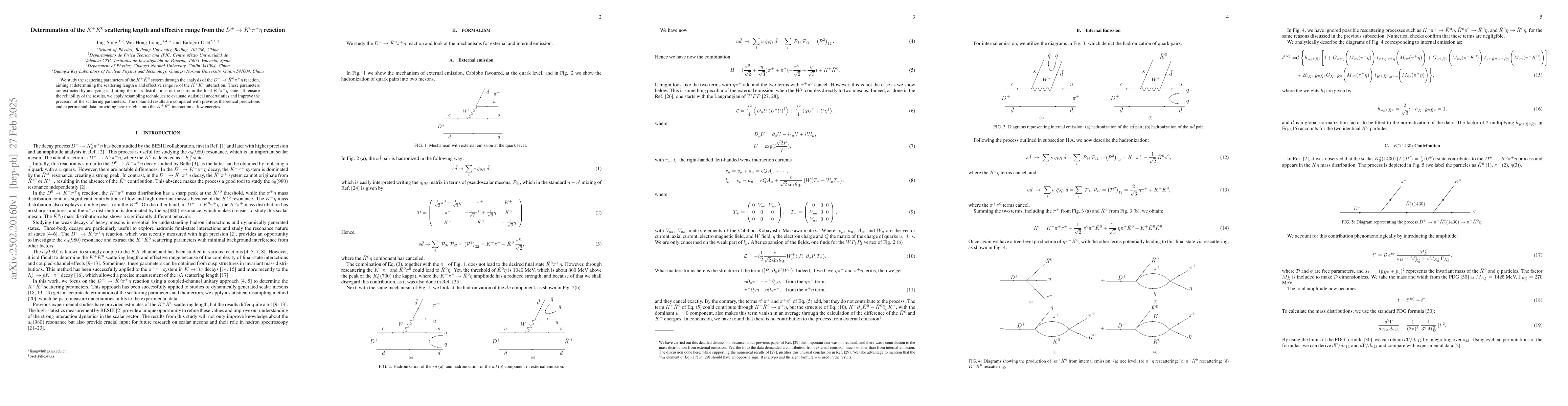 Thumbnail for Determination of the $K^+\bar{K}^0$ scattering length and effective
  range from the $D^+\to\bar{K}^0π^+η$ reaction