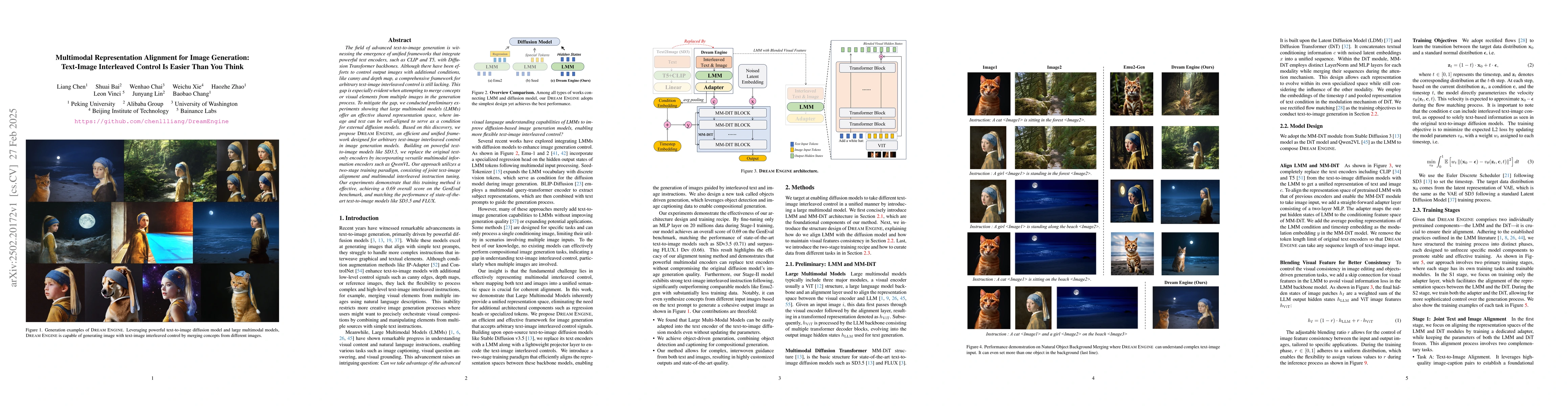 Thumbnail for Multimodal Representation Alignment for Image Generation: Text-Image
  Interleaved Control Is Easier Than You Think
