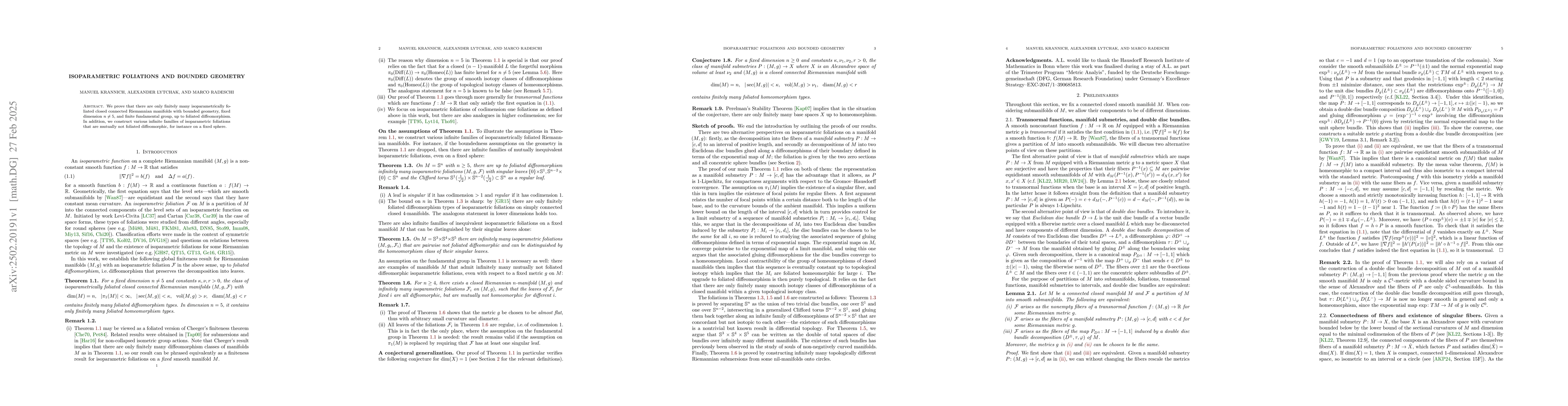 Thumbnail for Isoparametric foliations and bounded geometry