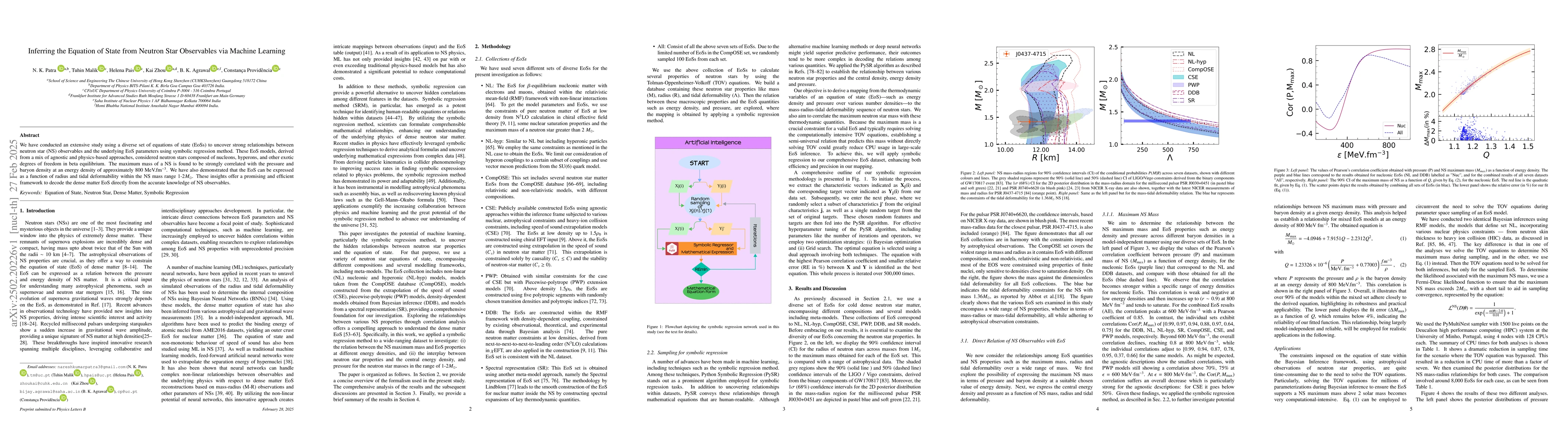 Thumbnail for Inferring the Equation of State from Neutron Star Observables via
  Machine Learning