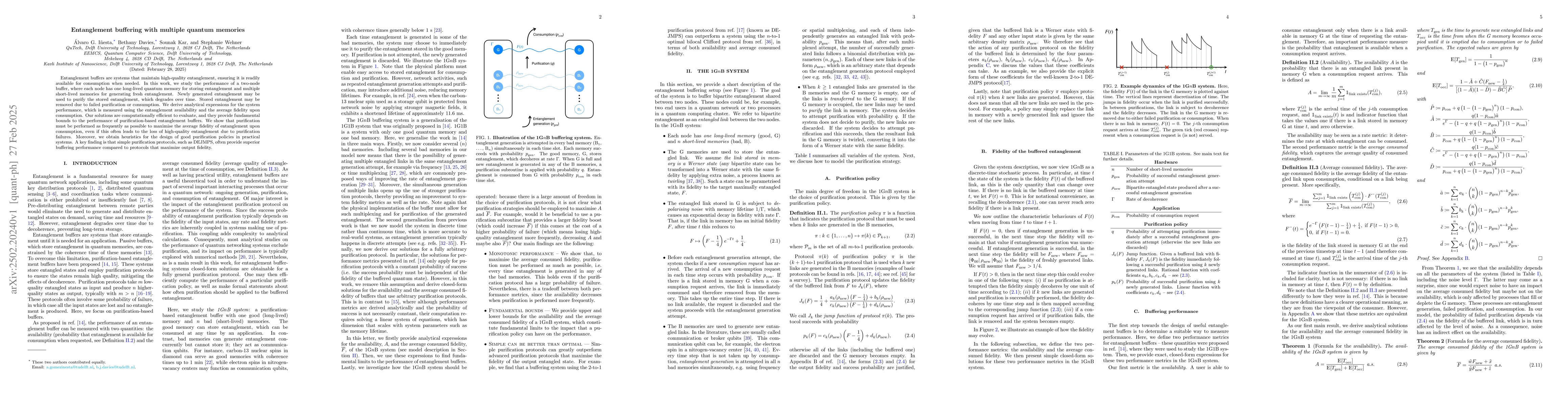 Thumbnail for Entanglement buffering with multiple quantum memories