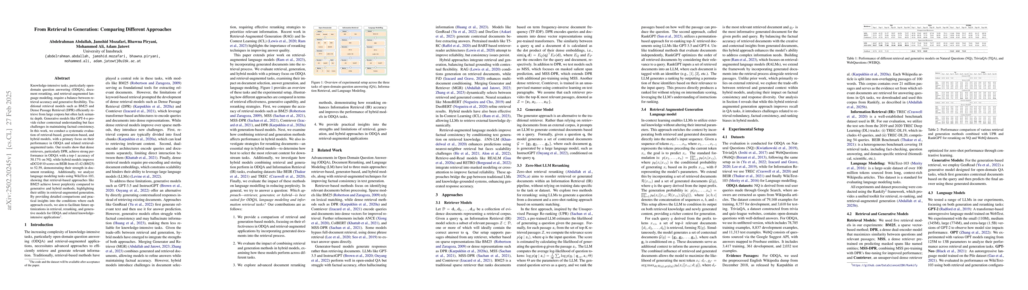 Thumbnail for From Retrieval to Generation: Comparing Different Approaches
