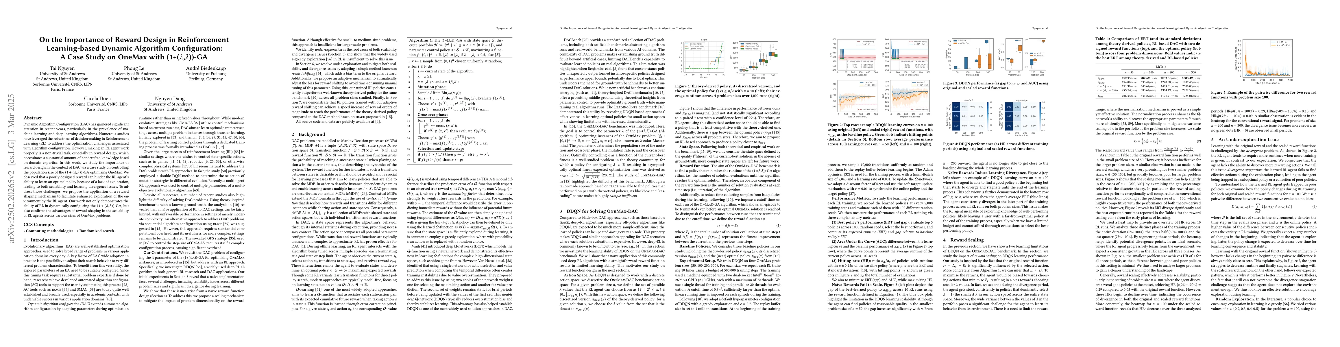 Thumbnail for On the Importance of Reward Design in Reinforcement Learning-based
  Dynamic Algorithm Configuration: A Case Study on OneMax with
  (1+($λ$,$λ$))-GA