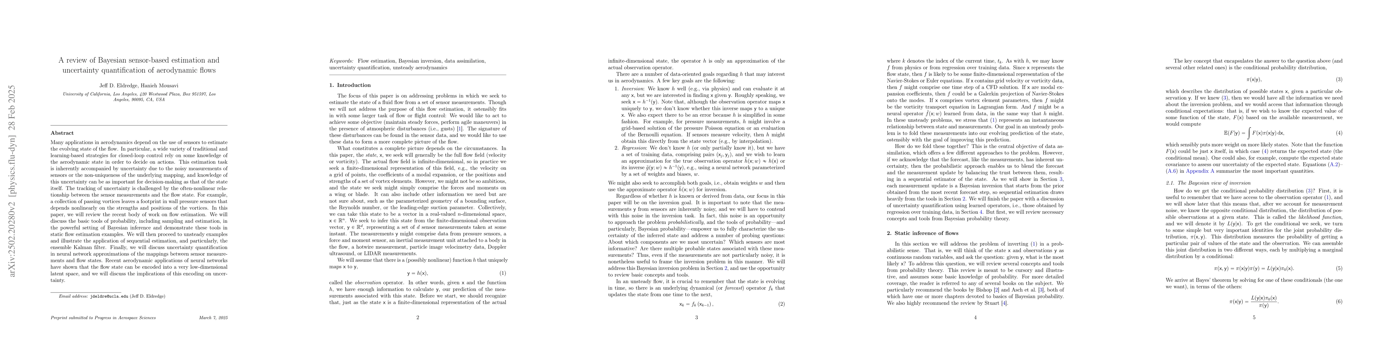 Thumbnail for A review of Bayesian sensor-based estimation and uncertainty
  quantification of aerodynamic flows
