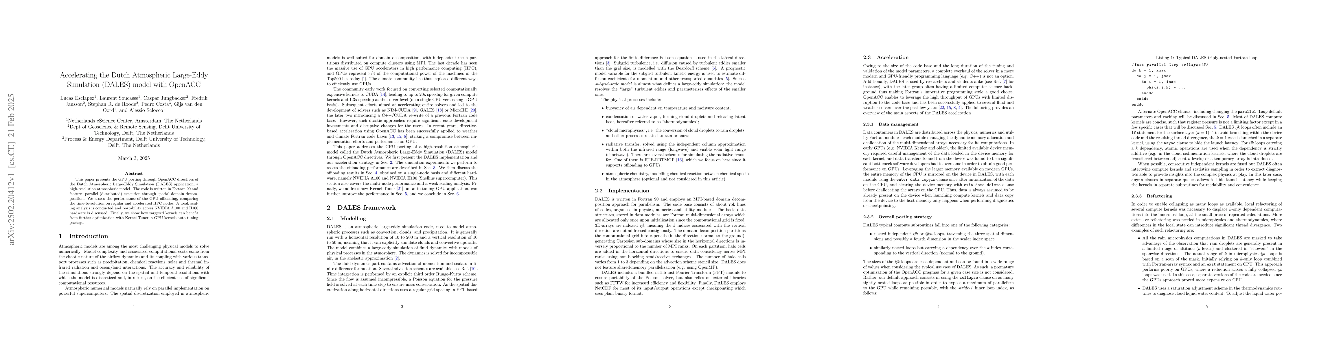 Thumbnail for Accelerating the Dutch Atmospheric Large-Eddy Simulation (DALES) model
  with OpenACC