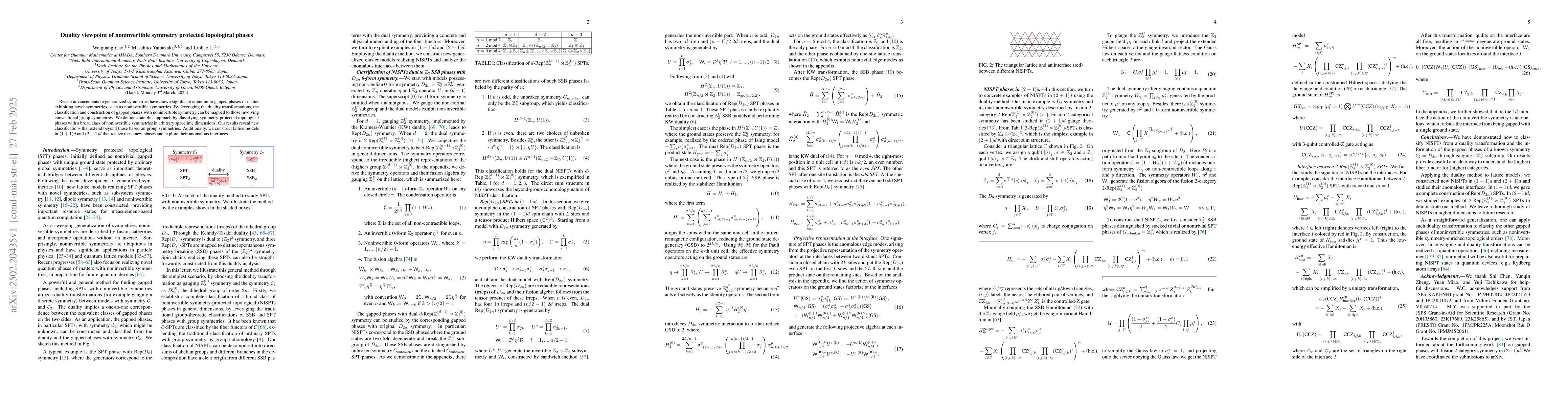 Thumbnail for Duality viewpoint of noninvertible symmetry protected topological phases