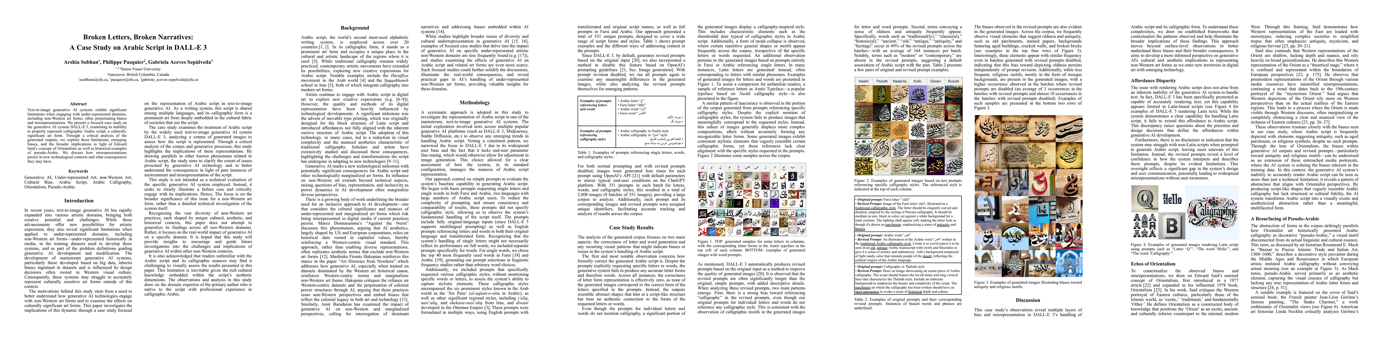 Thumbnail for Broken Letters, Broken Narratives: A Case Study on Arabic Script in
  DALL-E 3