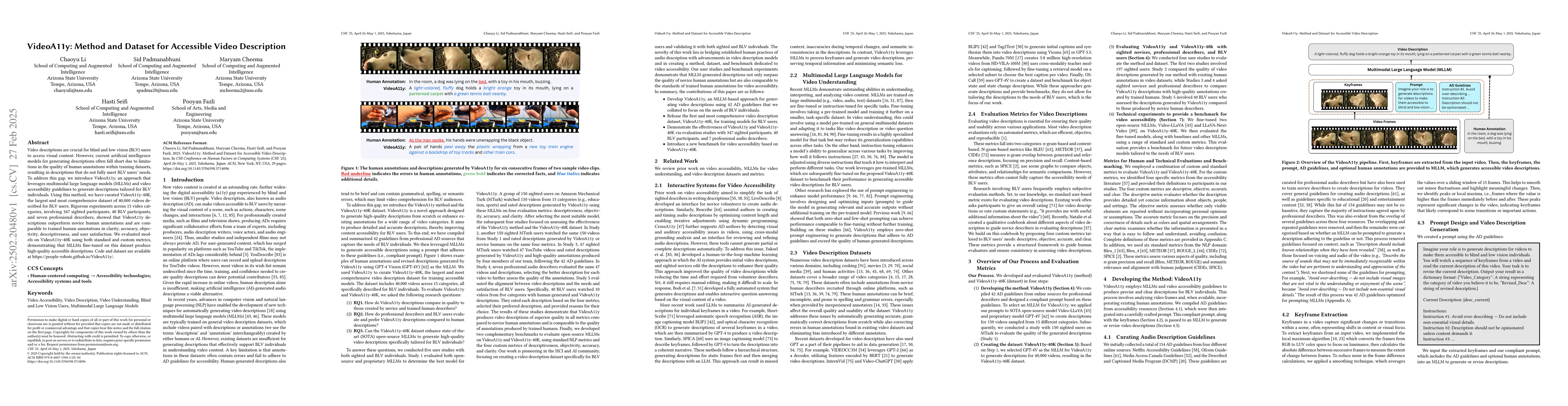 Thumbnail for VideoA11y: Method and Dataset for Accessible Video Description