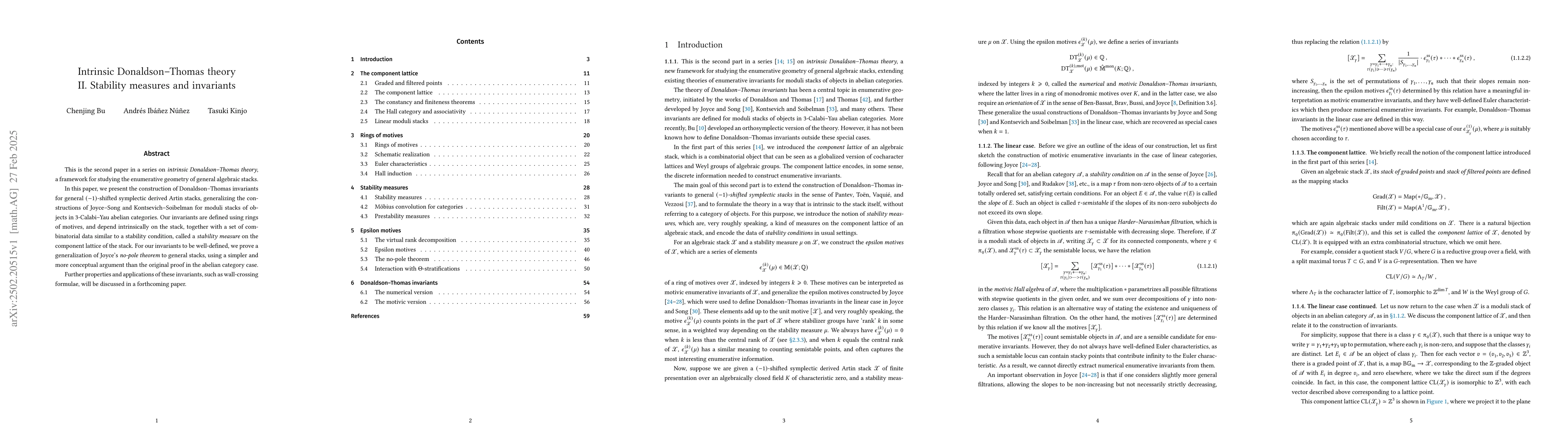 Thumbnail for Intrinsic Donaldson-Thomas theory. II. Stability measures and invariants