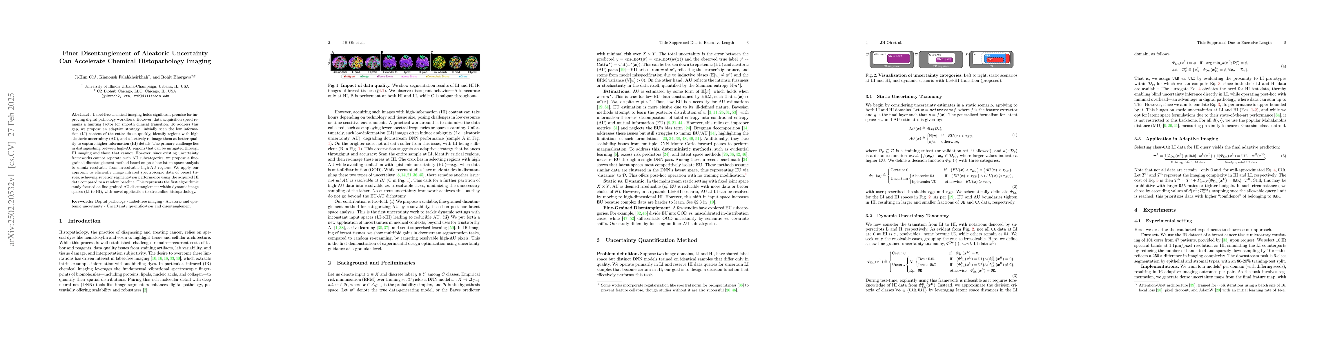 Thumbnail for Finer Disentanglement of Aleatoric Uncertainty Can Accelerate Chemical
  Histopathology Imaging