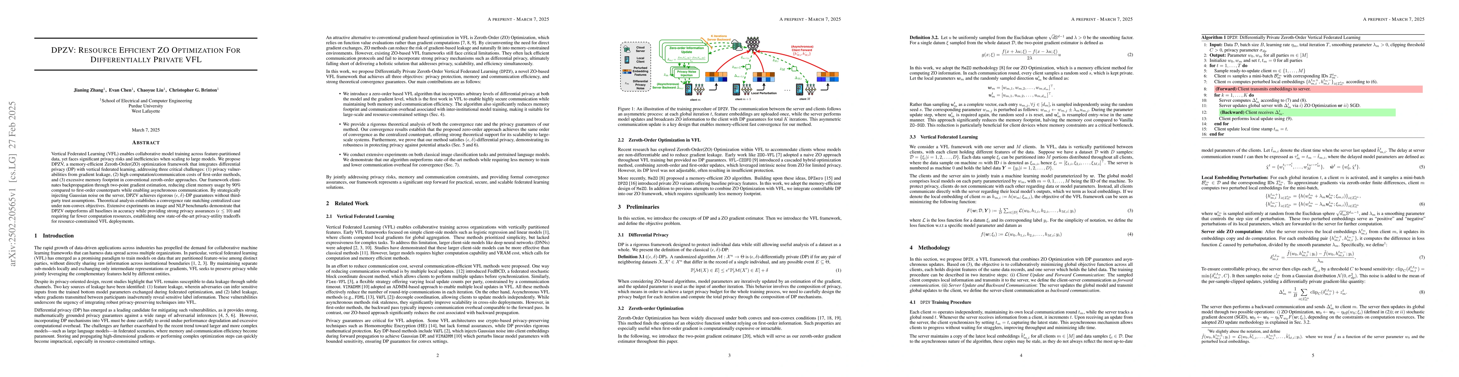 Thumbnail for DPZV: Resource Efficient ZO Optimization For Differentially Private VFL