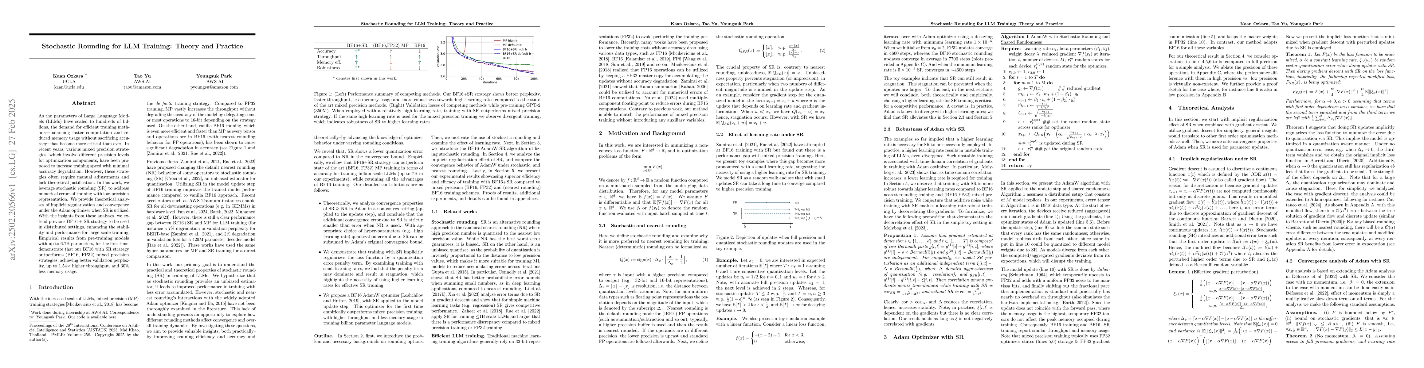 Thumbnail for Stochastic Rounding for LLM Training: Theory and Practice