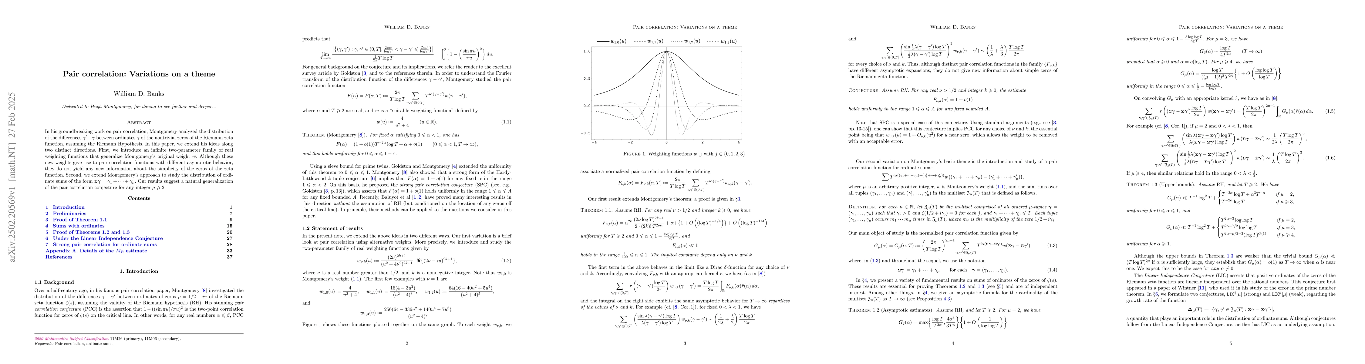 Thumbnail for Pair correlation: Variations on a theme