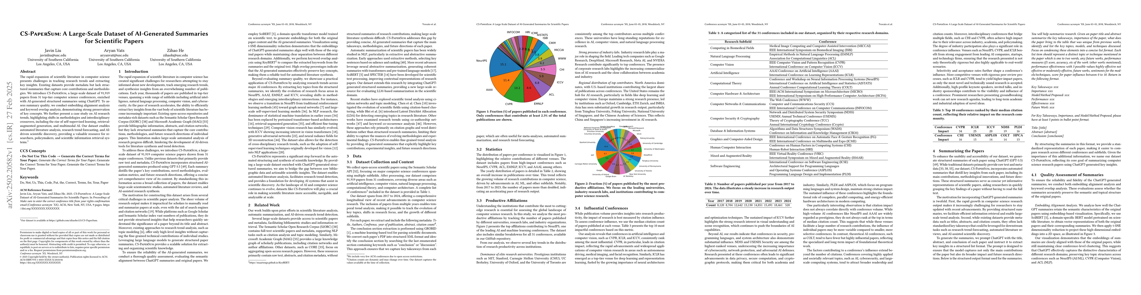 Thumbnail for CS-PaperSum: A Large-Scale Dataset of AI-Generated Summaries for
  Scientific Papers
