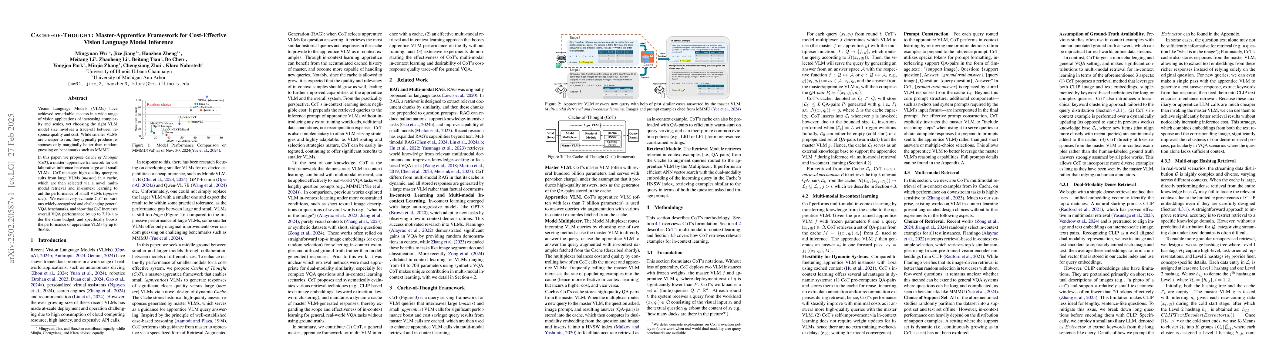 Thumbnail for Cache-of-Thought: Master-Apprentice Framework for Cost-Effective Vision
  Language Model Inference