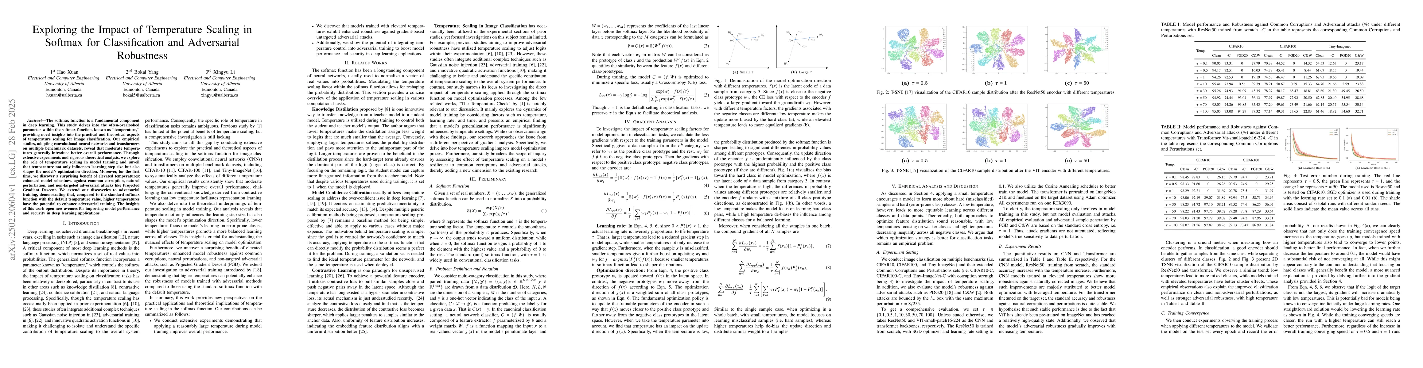 Thumbnail for Exploring the Impact of Temperature Scaling in Softmax for
  Classification and Adversarial Robustness
