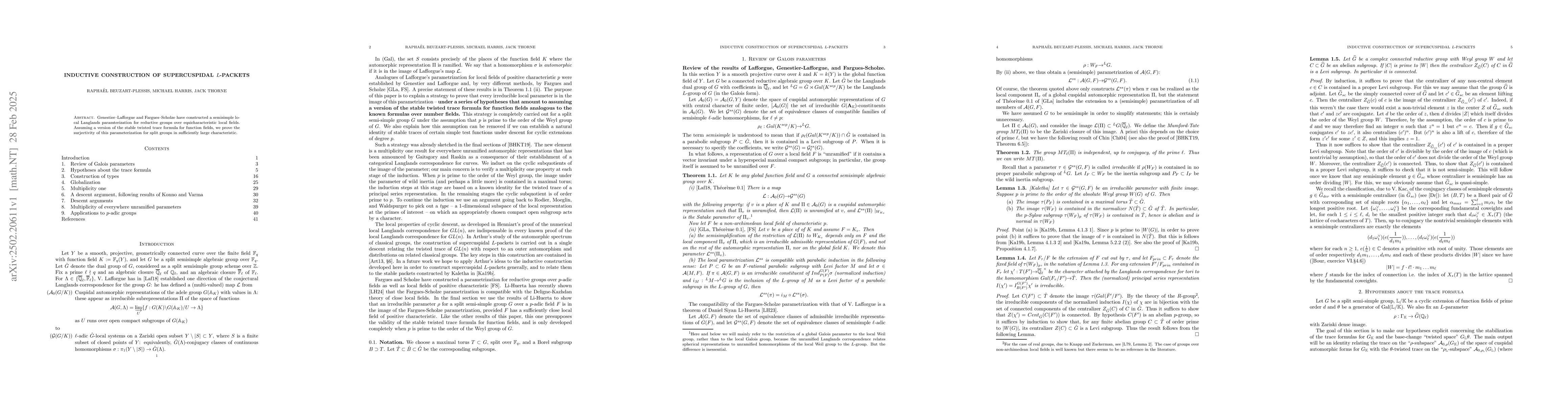 Thumbnail for Inductive construction of supercuspidal $L$-packets