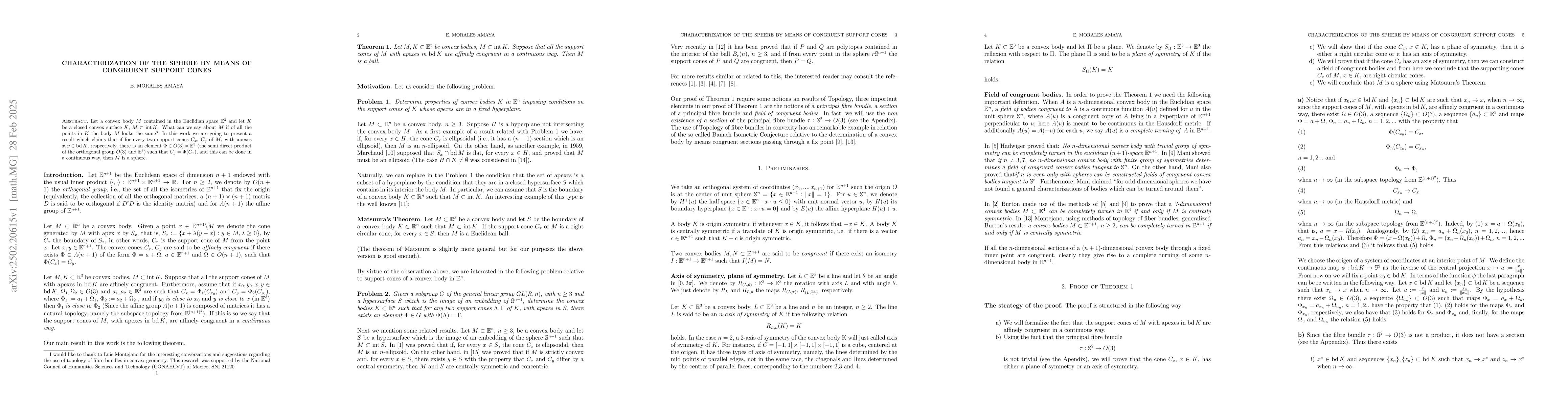 Thumbnail for Characterization of the sphere by means of congruent support cones