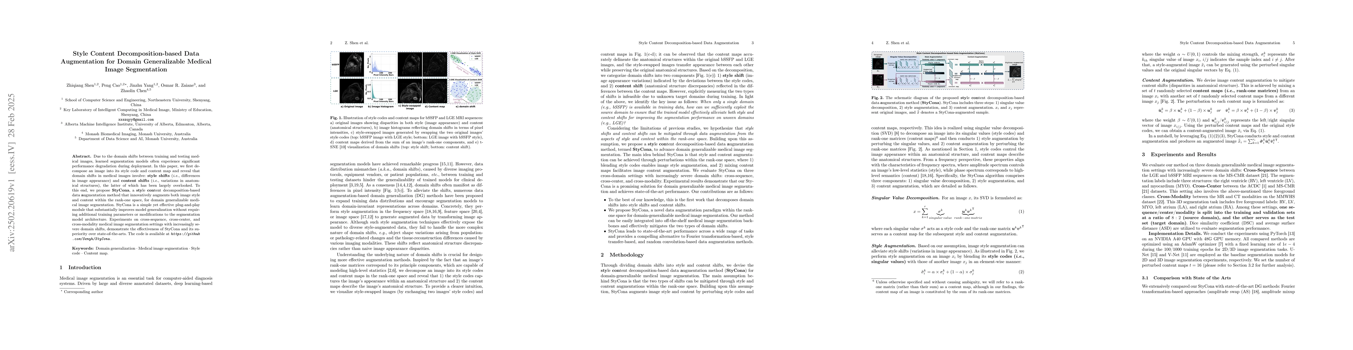 Thumbnail for Style Content Decomposition-based Data Augmentation for Domain
  Generalizable Medical Image Segmentation