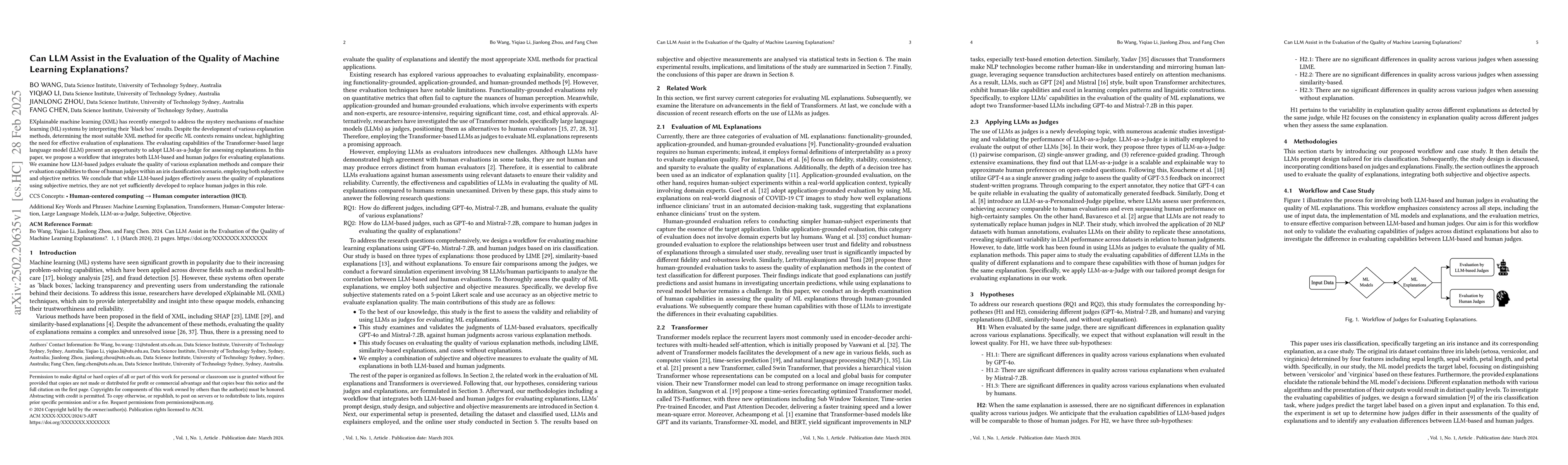 Thumbnail for Can LLM Assist in the Evaluation of the Quality of Machine Learning
  Explanations?