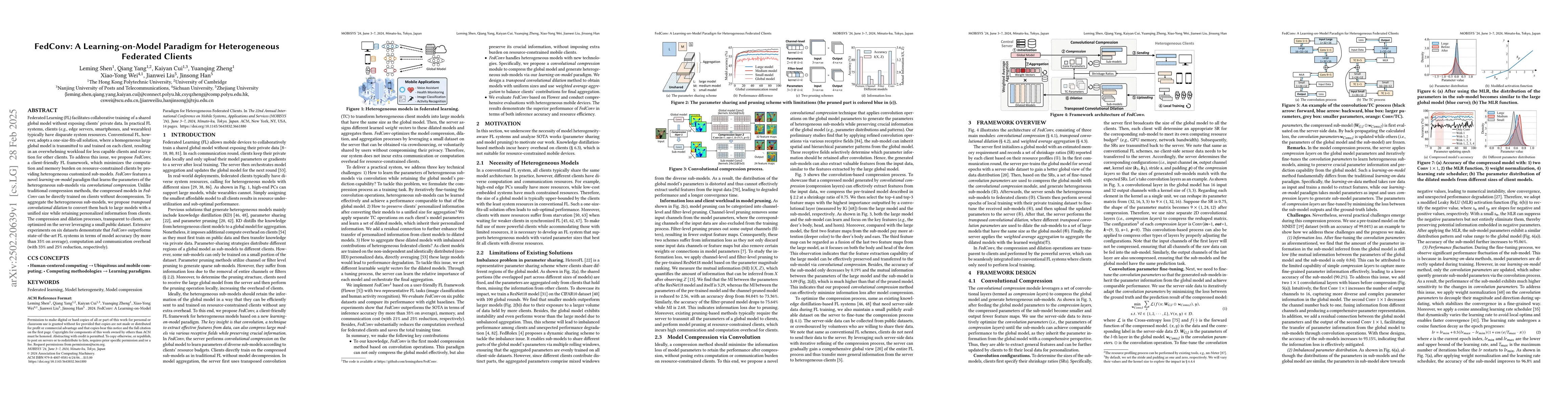 Thumbnail for FedConv: A Learning-on-Model Paradigm for Heterogeneous Federated
  Clients