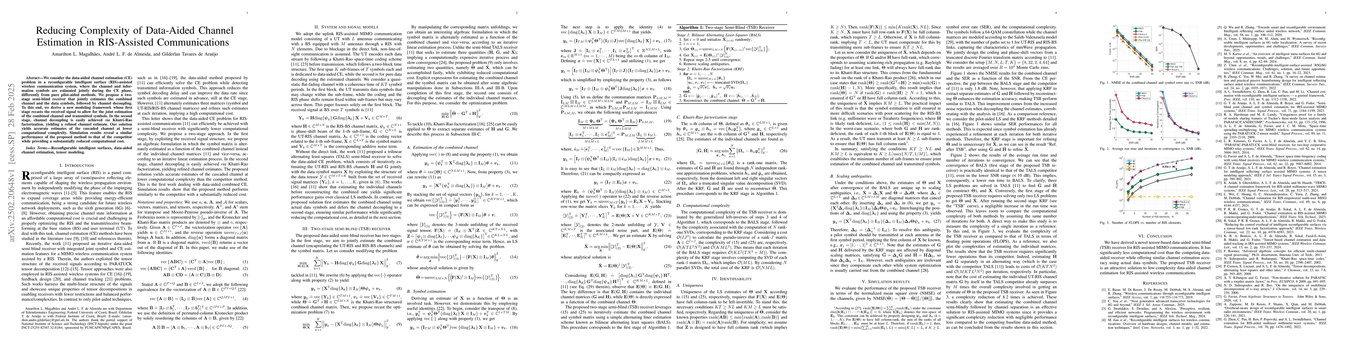 Thumbnail for Reducing Complexity of Data-Aided Channel Estimation in RIS-Assisted
  Communications