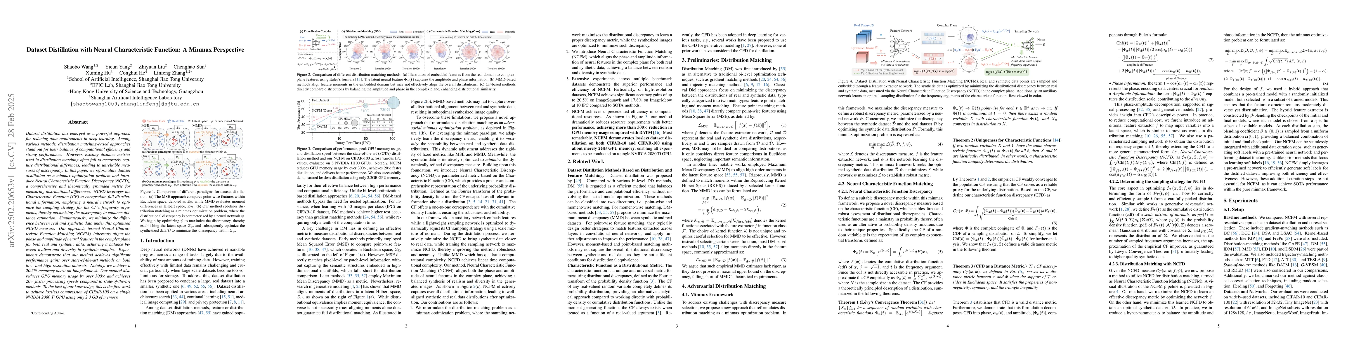 Thumbnail for Dataset Distillation with Neural Characteristic Function: A Minmax
  Perspective