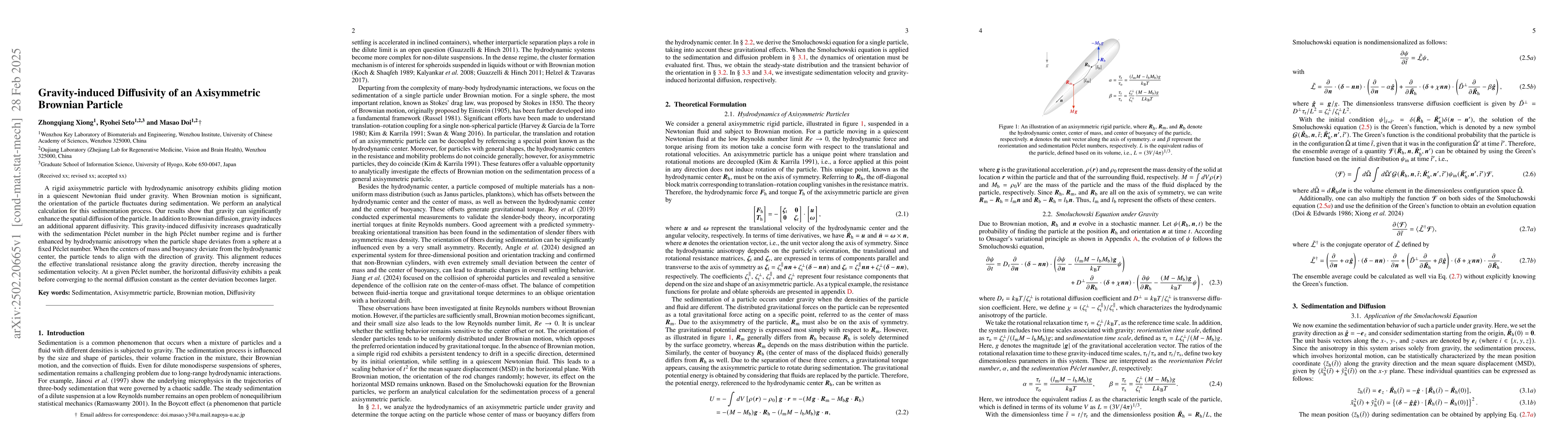 Thumbnail for Gravity-induced Diffusivity of an Axisymmetric Brownian Particle