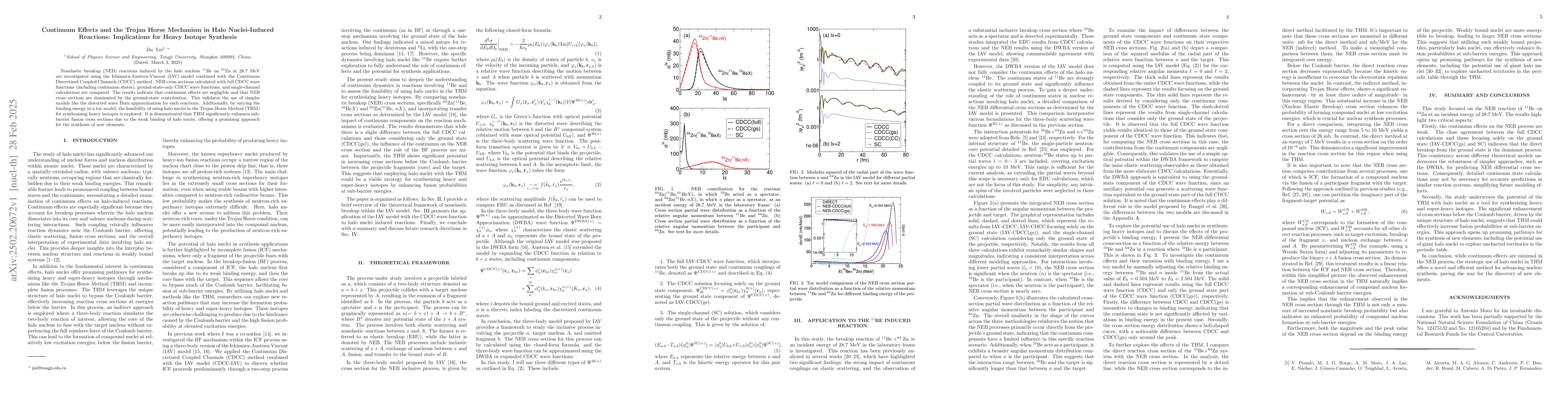 Thumbnail for Continuum Effects and the Trojan Horse Mechanism in Halo Nuclei-Induced
  Reactions: Implications for Heavy Isotope Synthesis