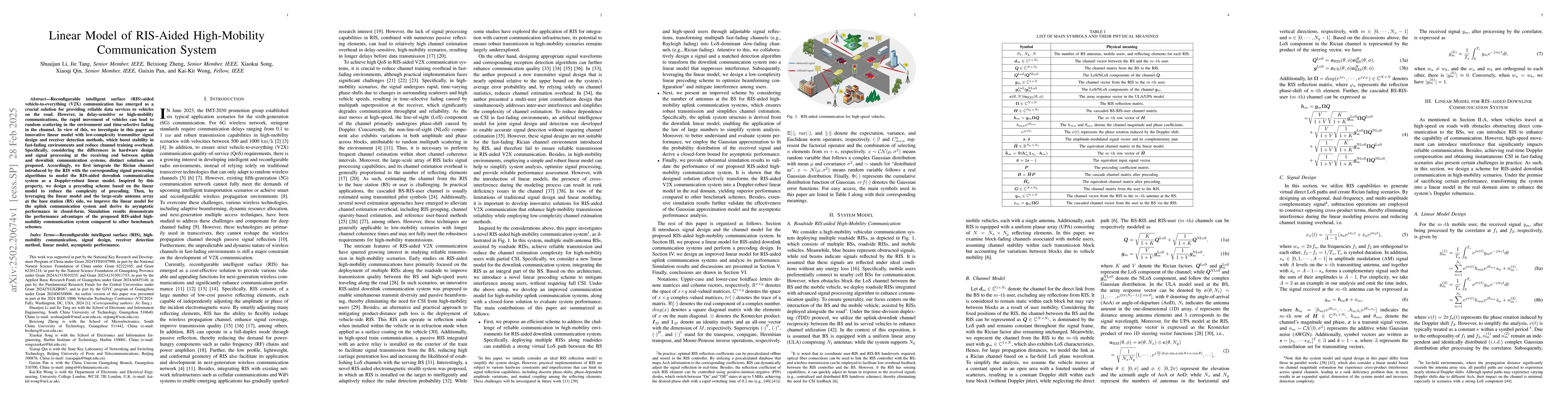 Thumbnail for Linear Model of RIS-Aided High-Mobility Communication System