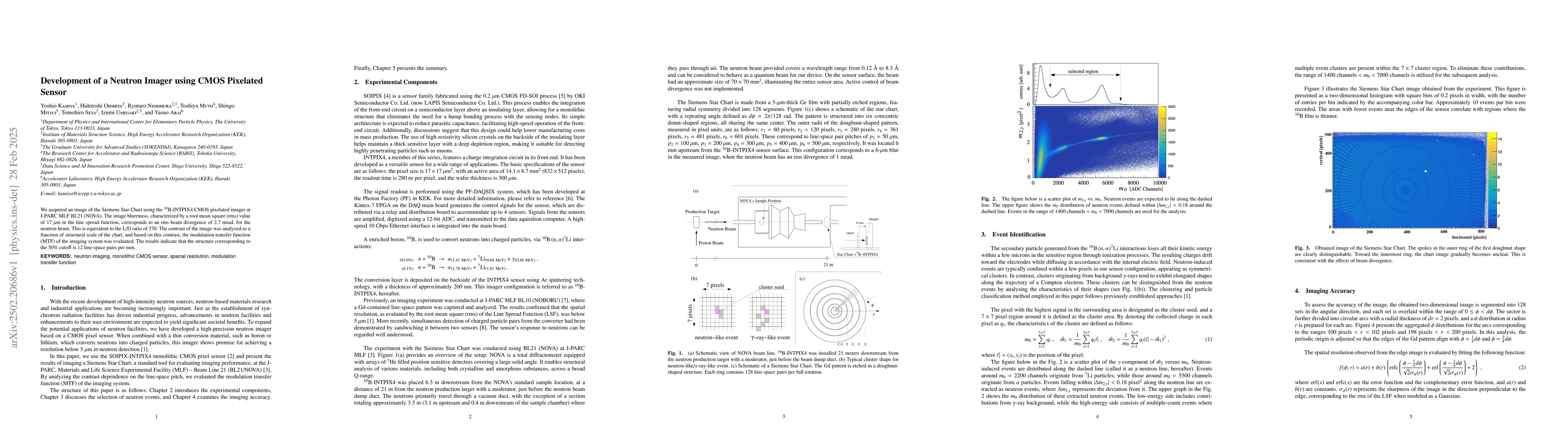 Thumbnail for Development of a Neutron Imager using CMOS Pixelated Sensor