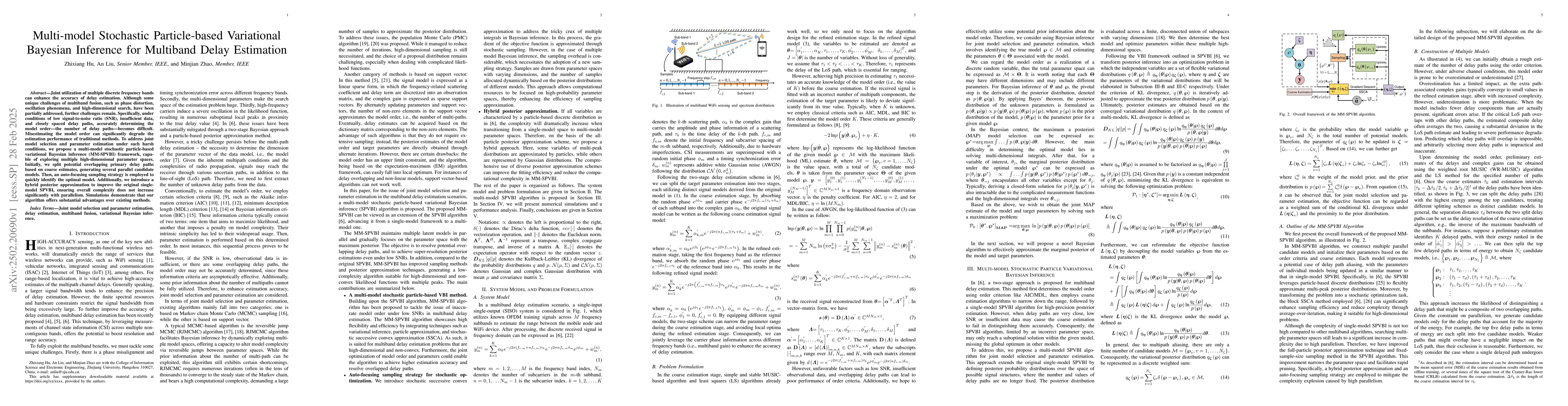 Thumbnail for Multi-model Stochastic Particle-based Variational Bayesian Inference for
  Multiband Delay Estimation