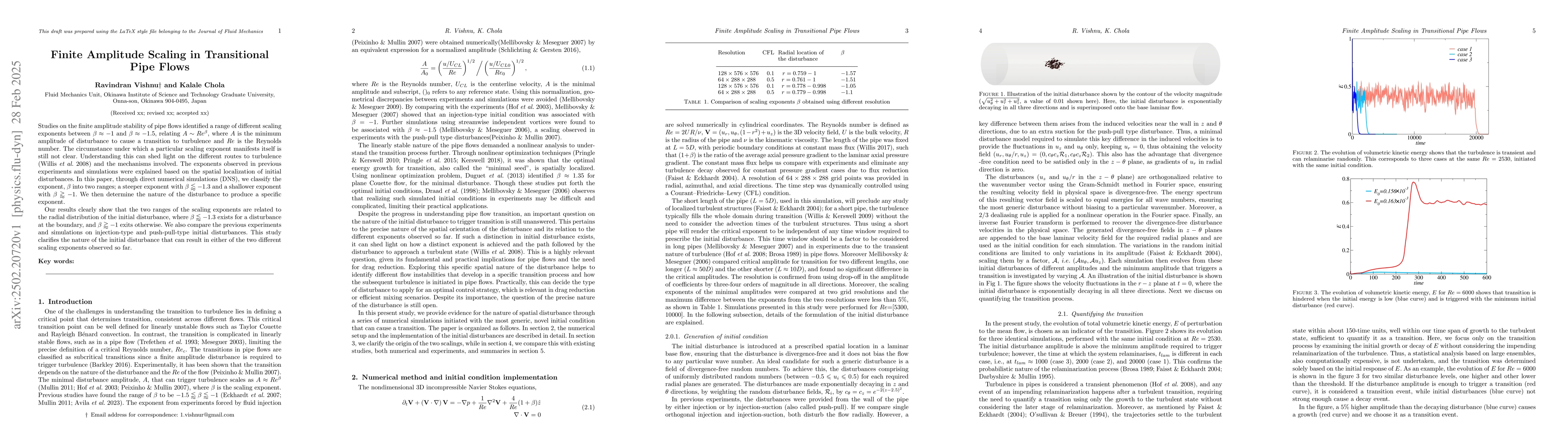 Thumbnail for Finite Amplitude Scaling in Transitional Pipe Flows
