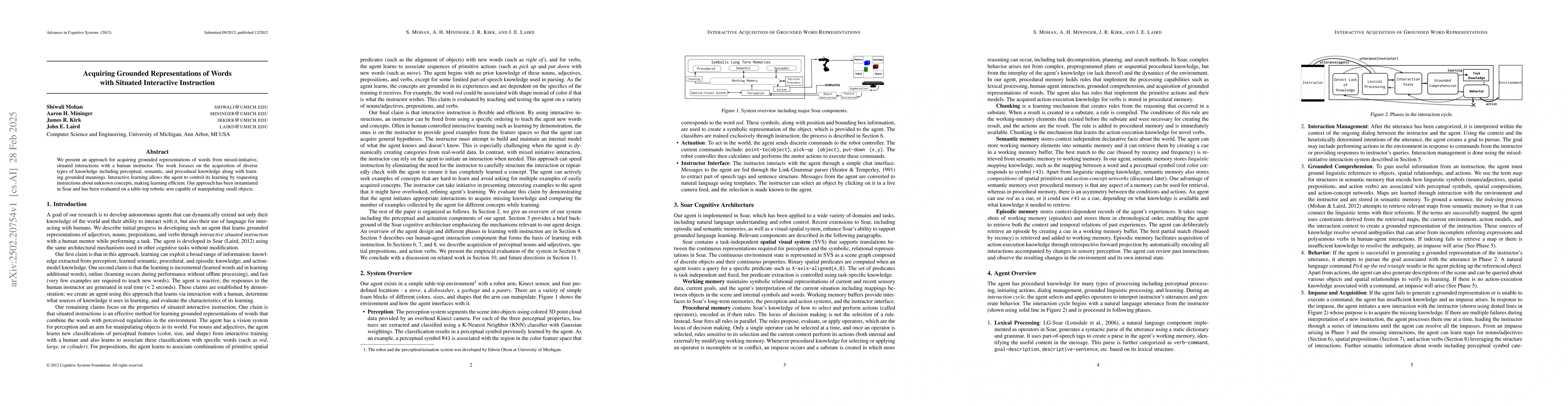 Thumbnail for Acquiring Grounded Representations of Words with Situated Interactive
  Instruction