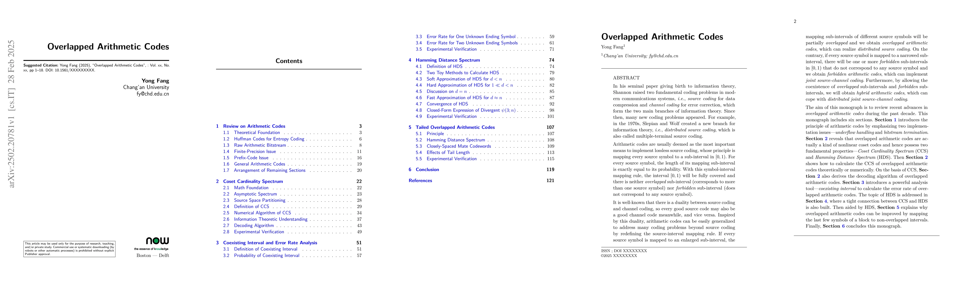 Thumbnail for Overlapped Arithmetic Codes