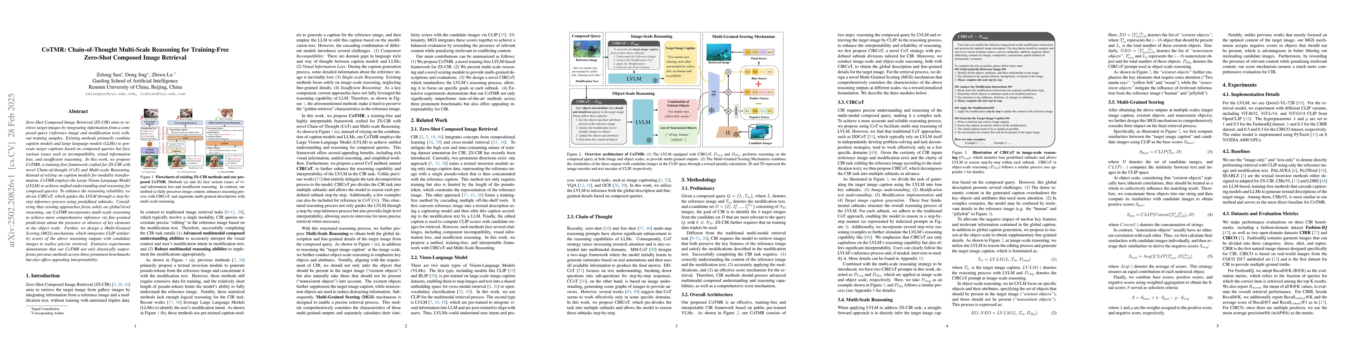 Thumbnail for CoTMR: Chain-of-Thought Multi-Scale Reasoning for Training-Free
  Zero-Shot Composed Image Retrieval