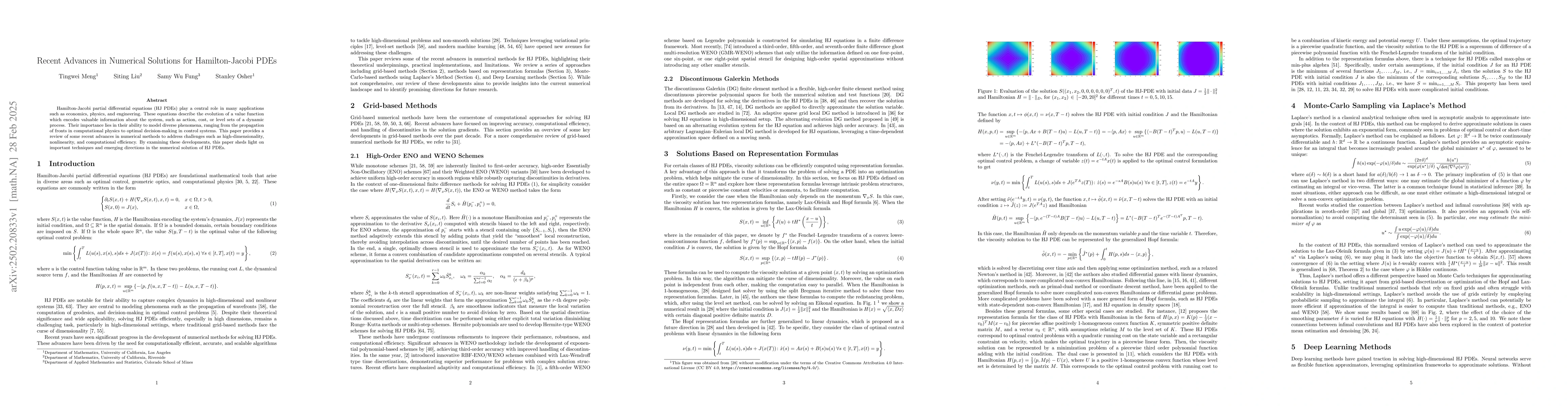 Thumbnail for Recent Advances in Numerical Solutions for Hamilton-Jacobi PDEs