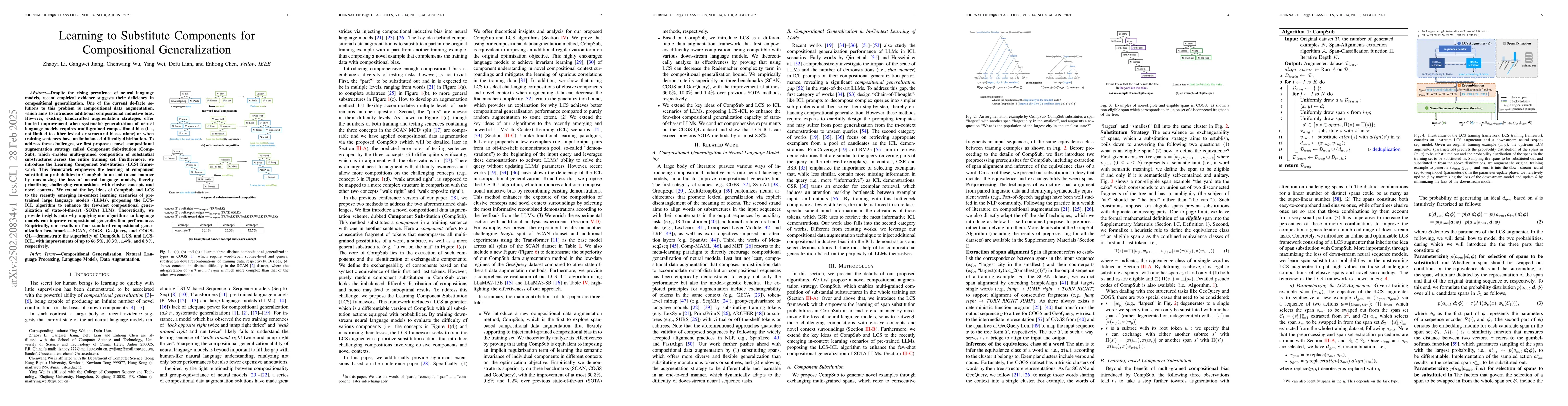 Thumbnail for Learning to Substitute Components for Compositional Generalization