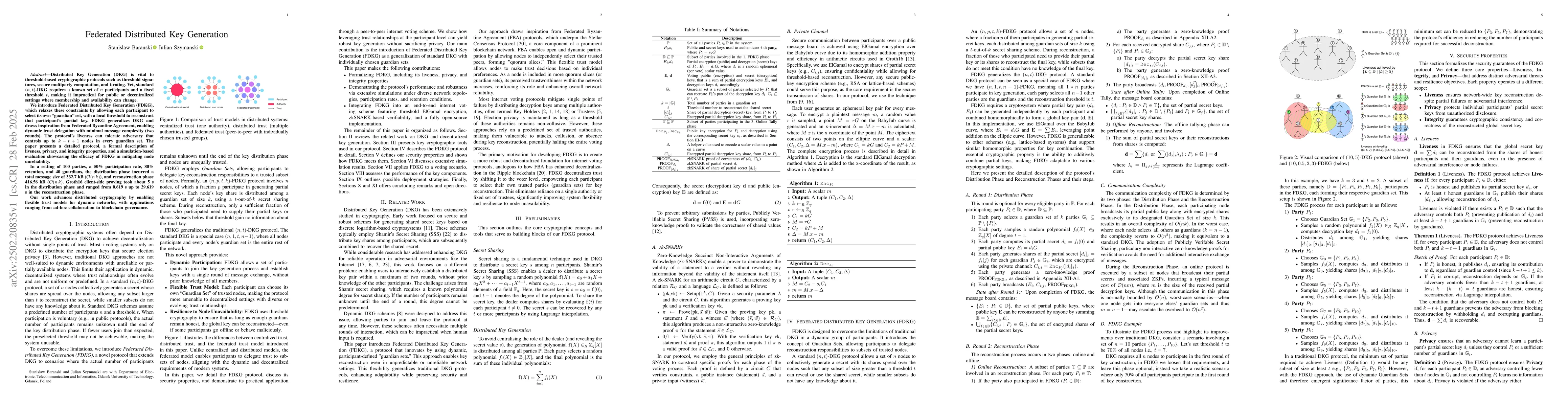 Thumbnail for Federated Distributed Key Generation