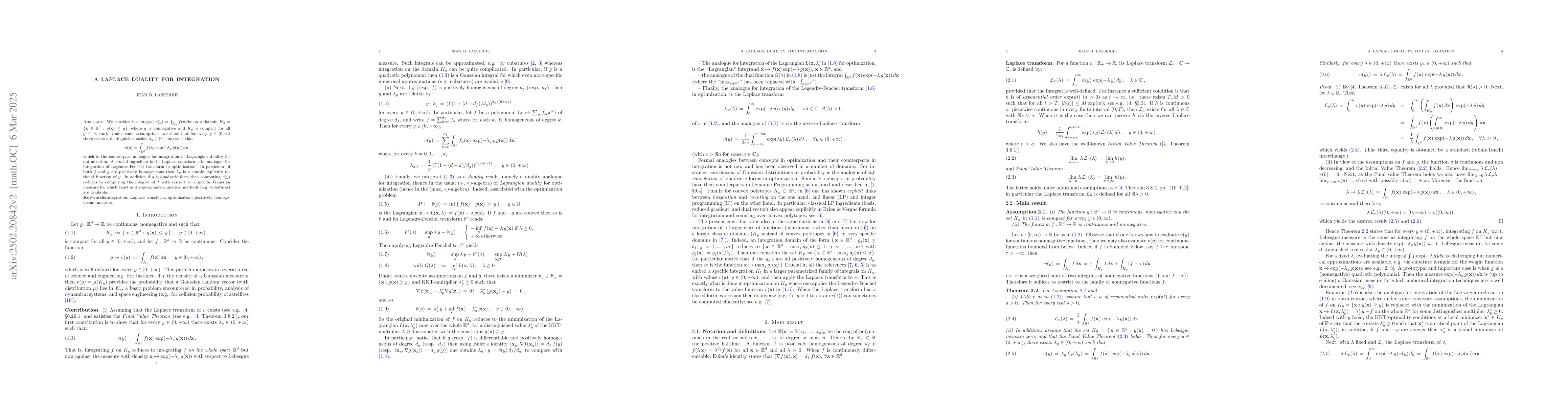 Thumbnail for A Laplace duality for integration