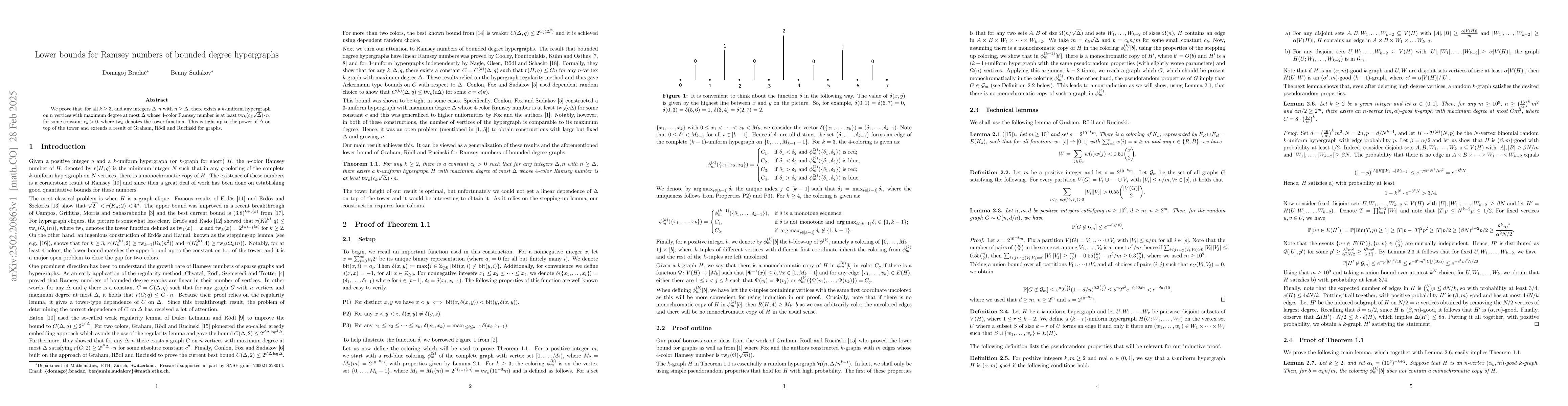 Thumbnail for Lower bounds for Ramsey numbers of bounded degree hypergraphs