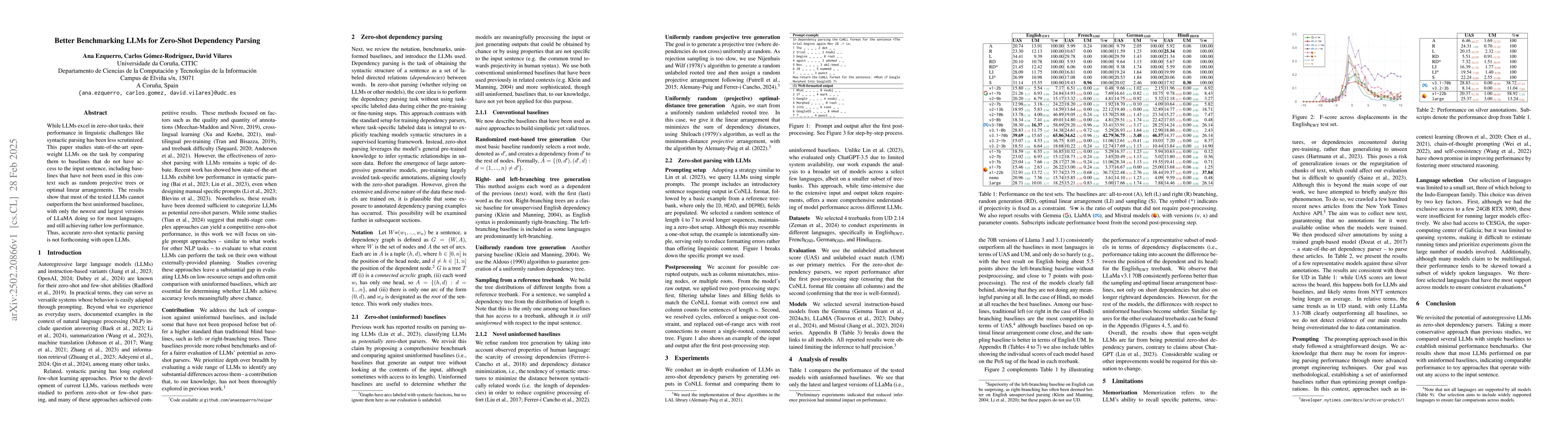 Thumbnail for Better Benchmarking LLMs for Zero-Shot Dependency Parsing