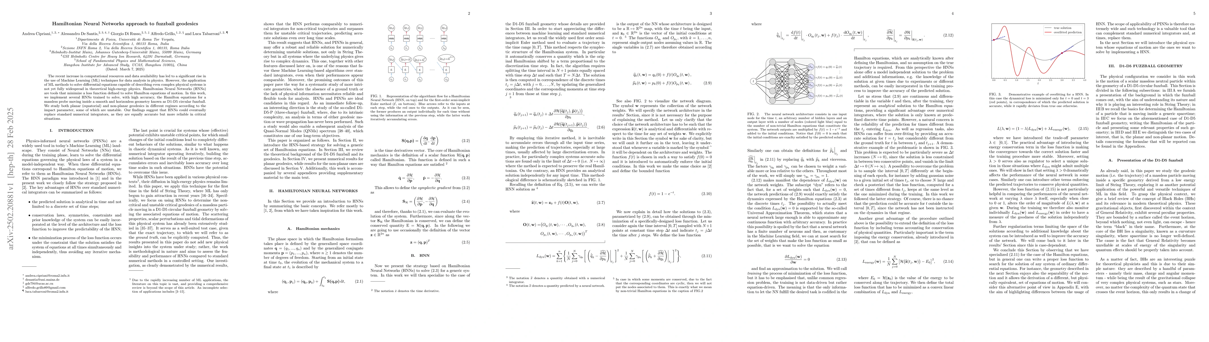 Thumbnail for Hamiltonian Neural Networks approach to fuzzball geodesics