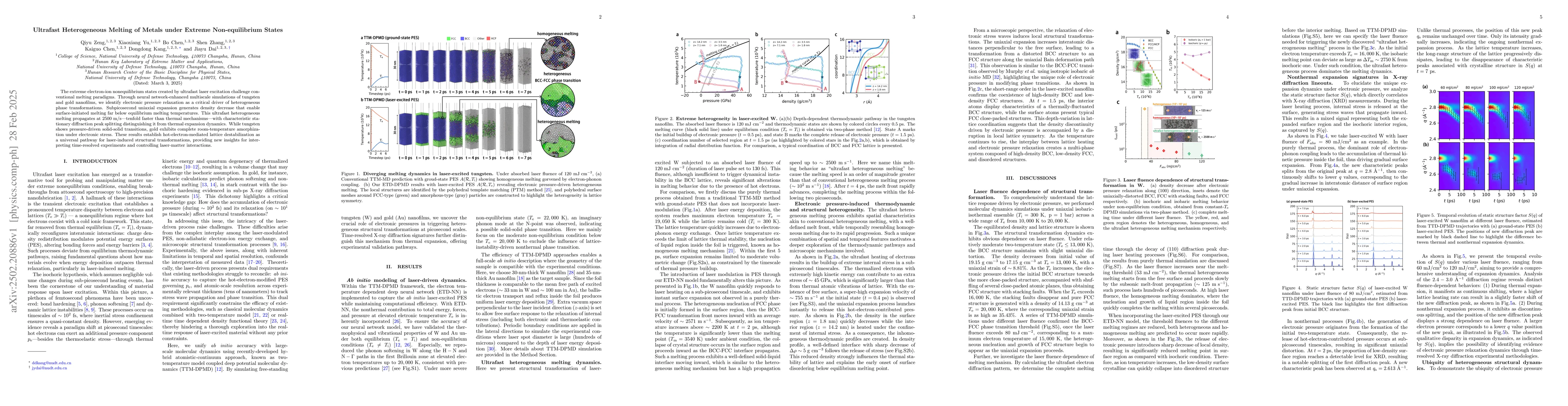 Thumbnail for Ultrafast Heterogeneous Melting of Metals under Extreme Non-equilibrium
  States