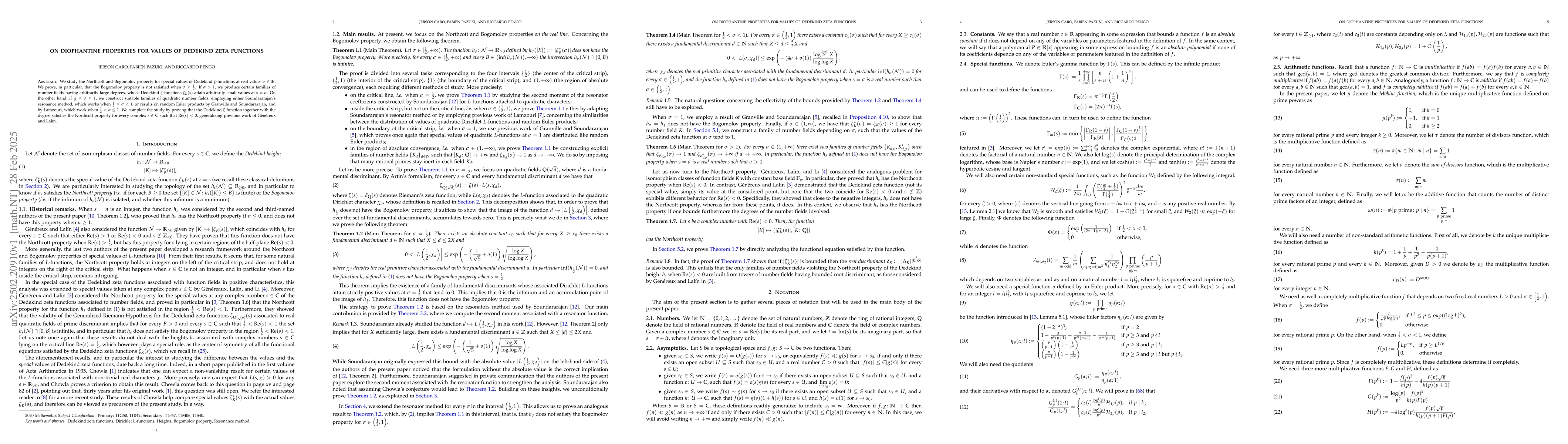 Thumbnail for On Diophantine properties for values of Dedekind zeta functions