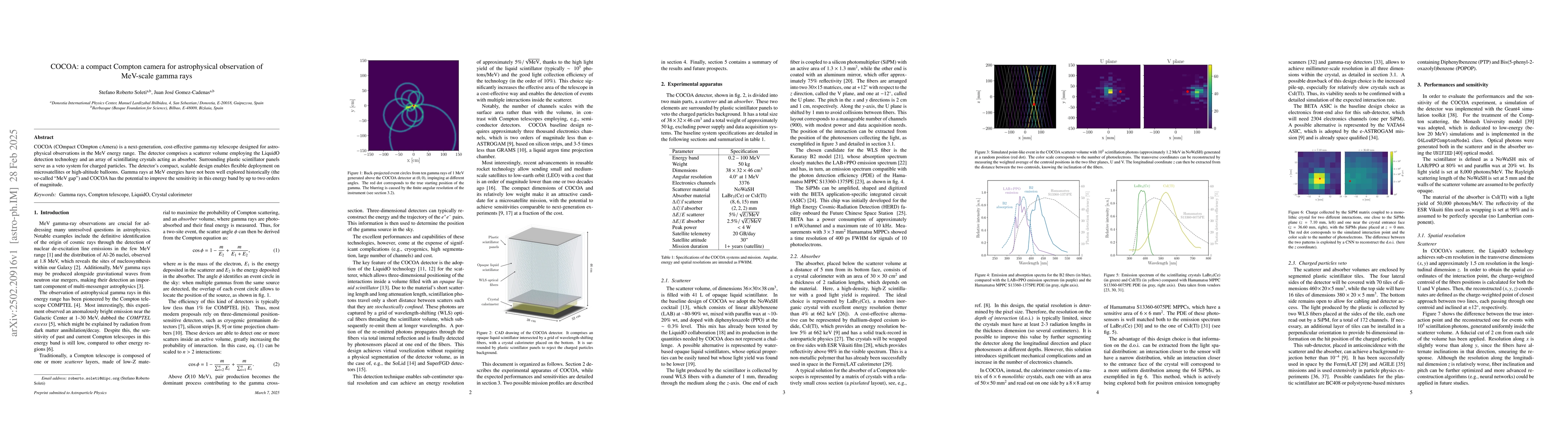 Thumbnail for COCOA: a compact Compton camera for astrophysical observation of
  MeV-scale gamma rays