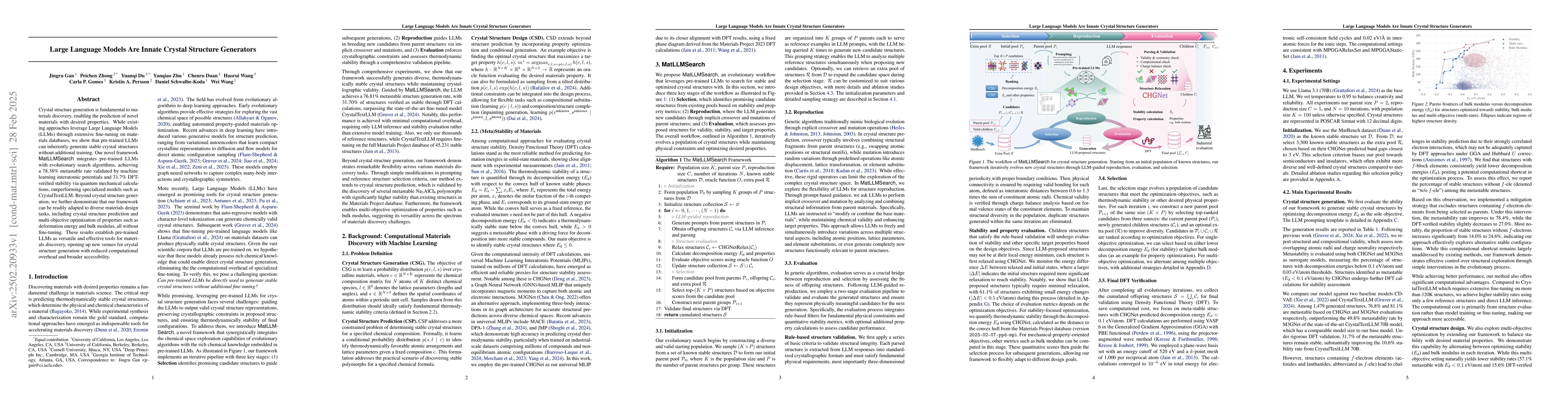 Thumbnail for Large Language Models Are Innate Crystal Structure Generators