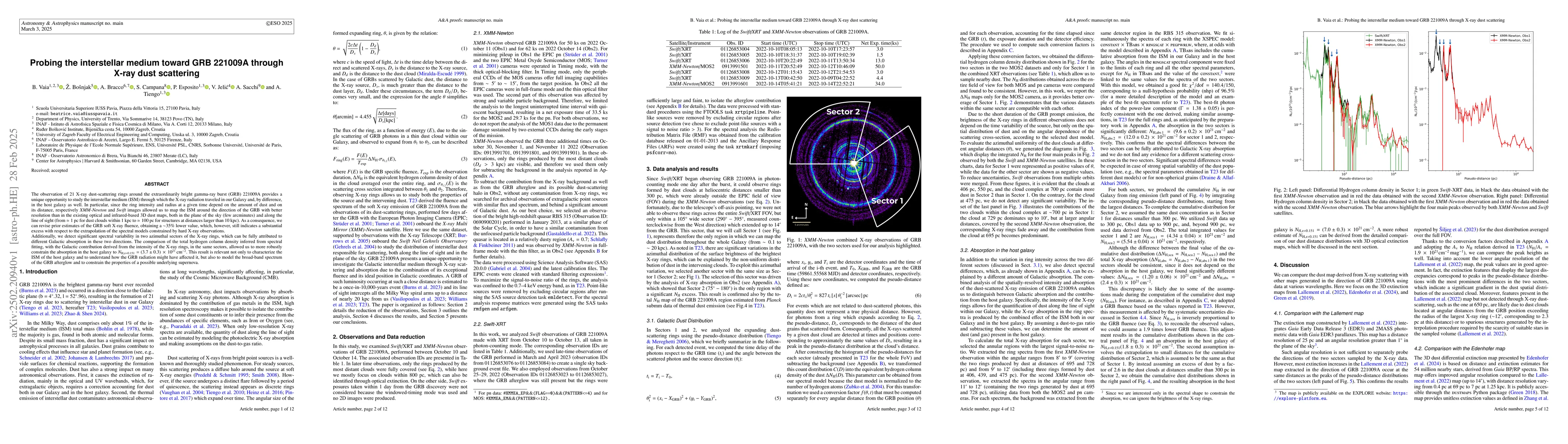 Thumbnail for Probing the interstellar medium toward GRB 221009A through X-ray dust
  scattering