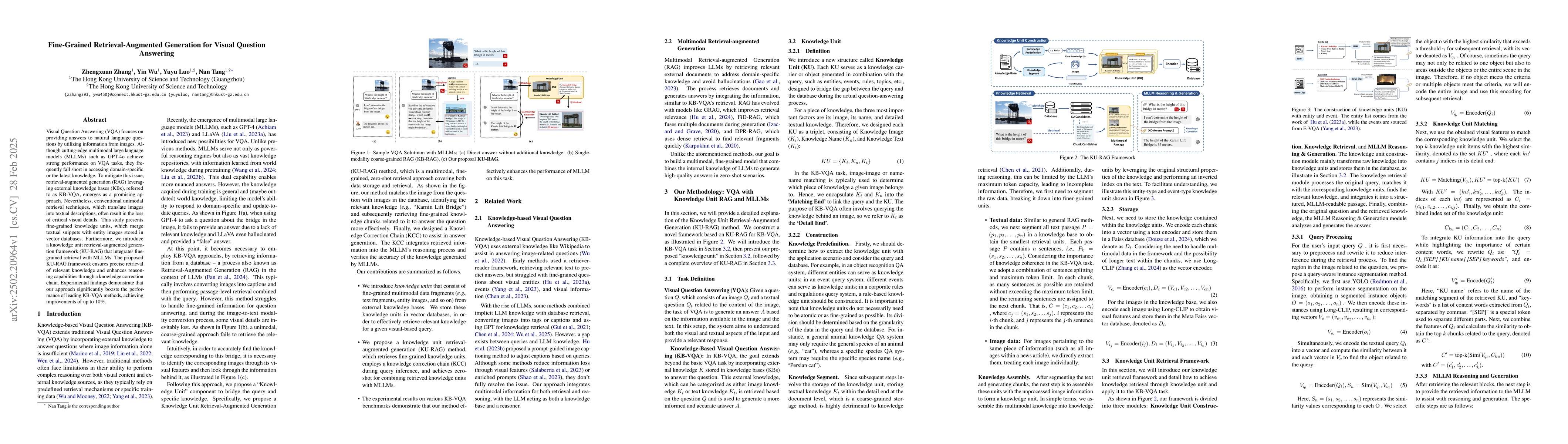 Thumbnail for Fine-Grained Retrieval-Augmented Generation for Visual Question
  Answering